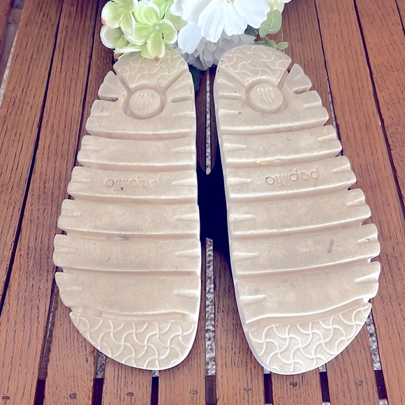 BIRKENSTOCK🌻Papillio ARIZONA Slide Footbed Black/White SANDAL 39 EUR/8-8.5 US - Picture 9 of 9